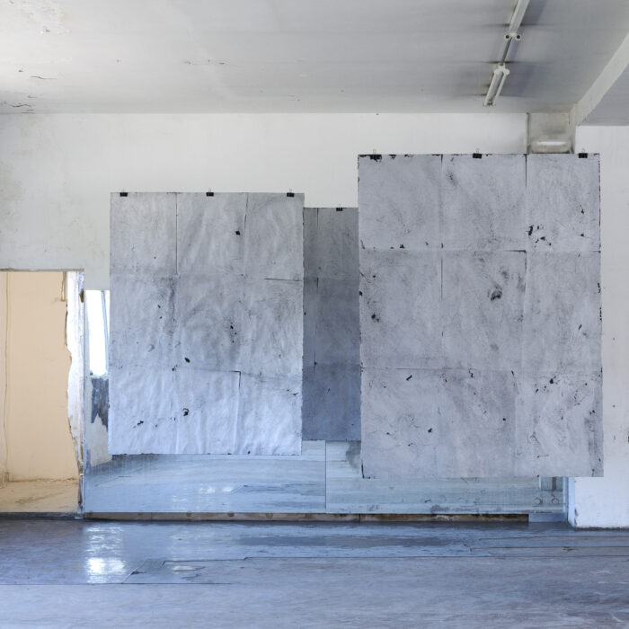 We Have Only Naked Names, 2021. Installation view for place-specific exhibition at There Is No Place Like Home, Roma