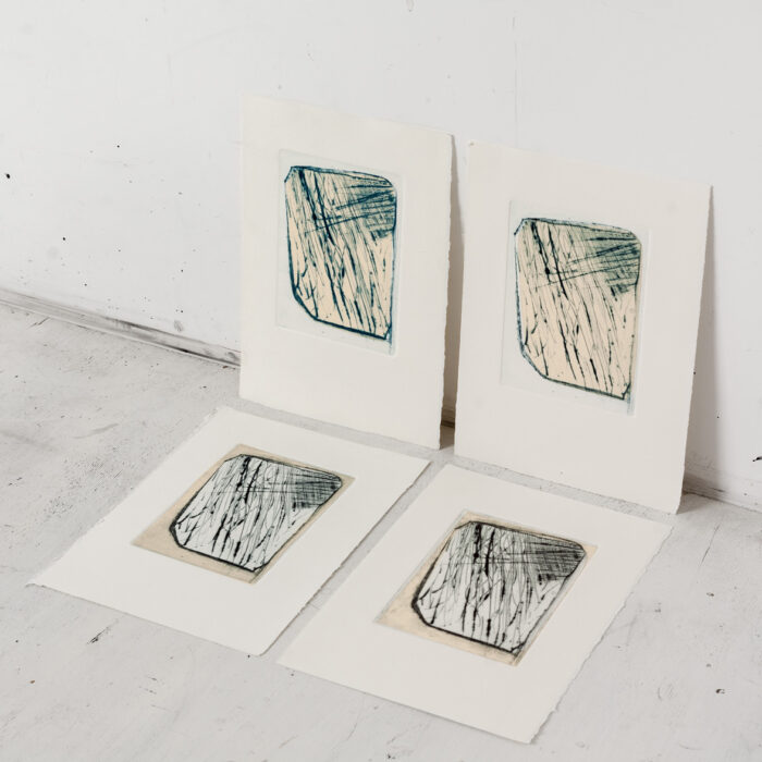 Forma B (écru/in_écru/ex), 2015, dry point, 25x18 cm